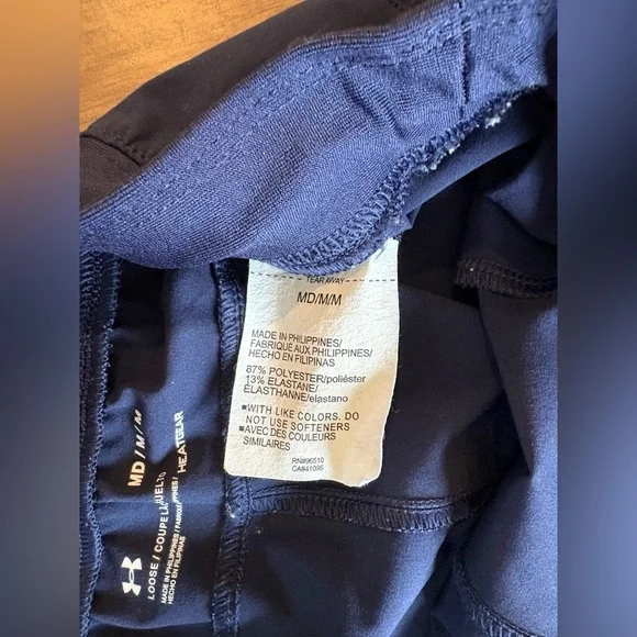 Under armour navy draw string joggers fitness Pilates running yoga workout pants - Picture 6 of 7